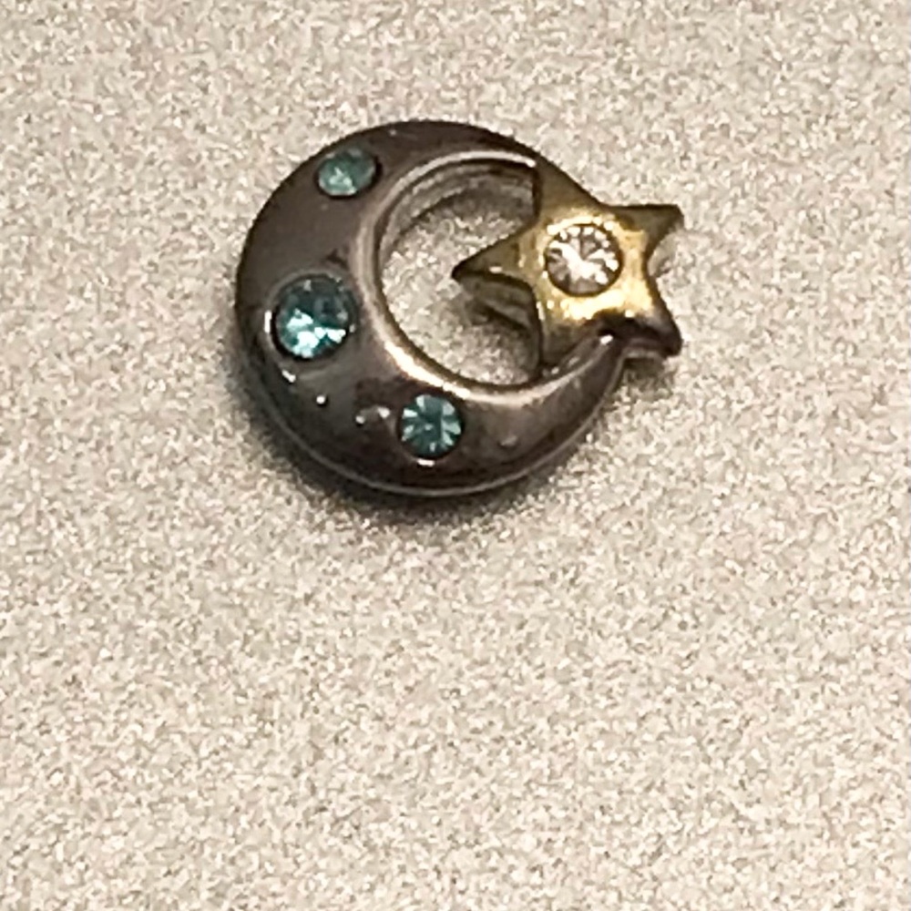 Origami Owl “MOON & STAR” charm with rhinestones